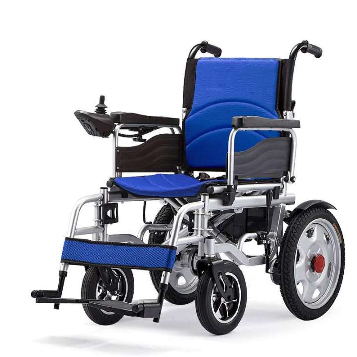 เก้าอี้รถเข็นไฟฟ้า รุ่นอัพเกรด Wheelchair รถเข็นผู้ป่วย รถเข็นผู้สูงอายุ มือคอนโทรลได้ มีเบรคมือ ล้อหนา แข็งเเรง ปลอดภัย รับนน.ได้มาก Super Marie