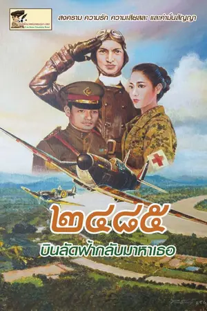 ปกนิยาย ๒๔๘๕ บินลัดฟ้ากลับมาหาเธอ