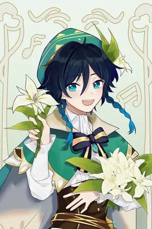 ปกนิยาย [genshin]~{Venti x oc}~ wind