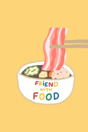 ปกนิยาย friend with food | chanbaek