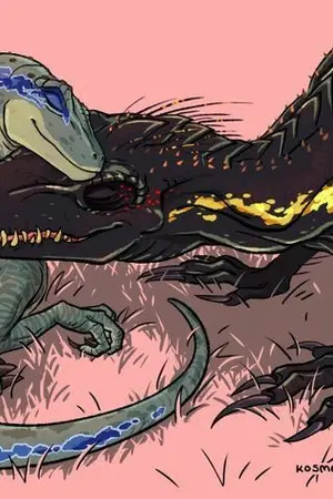 ปกนิยาย ทำไมกัน...[ Blue x indoraptor ] fanfic Jurassic world