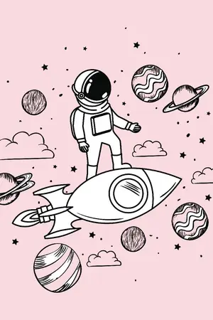 ปกนิยาย นักบินอวกาศข้ามภพ (Moon Astronaut)