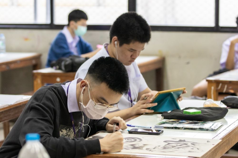 บรรยากาศการเรียนระบบ  Track  ของโรงเรียนกรุงเทพคริสเตียนวิทยาลัย