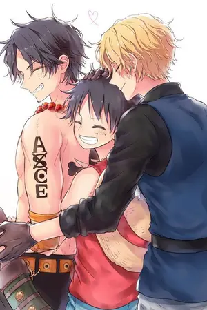 ปกนิยาย [ One piece ] ถ้าเกิดว่าพวกเขาทั้งสามคนออกผจญภัยด้วยกันล่ะ