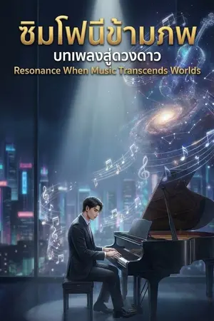 ปกนิยาย ซิมโฟนีข้ามภพ บทเพลงสู่ดวงดาว (When the Melody Echoes Across Worlds)