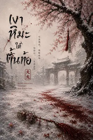 ปกนิยาย เงาหิมะใต้ต้นท้อ (Snow Shadows Beneath the Peach Tree)