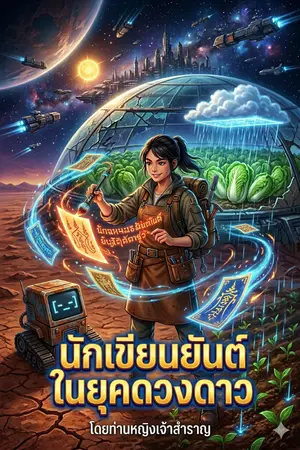 ปกนิยาย นักเขียนยันต์ในยุคดวงดาว