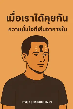 ปกนิยาย เมื่อเราได้คุยกัน - ความมั่นใจที่เริ่มจากภายใน