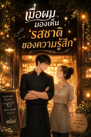 ปกนิยาย เมื่อผมมองเห็น ‘รสชาติของความรู้สึก’