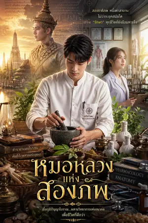 ปกนิยาย หมอหลวงแห่งสองภพ