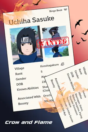 ปกนิยาย [Fic Naruto] Crow and Flame | Sasuke x OC