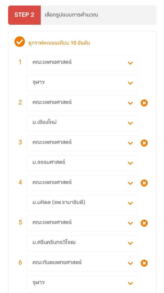 ส่วนนี้ จะเลือก 10 อันดับหรือไม่ครบ 10 อันดับก็ได้