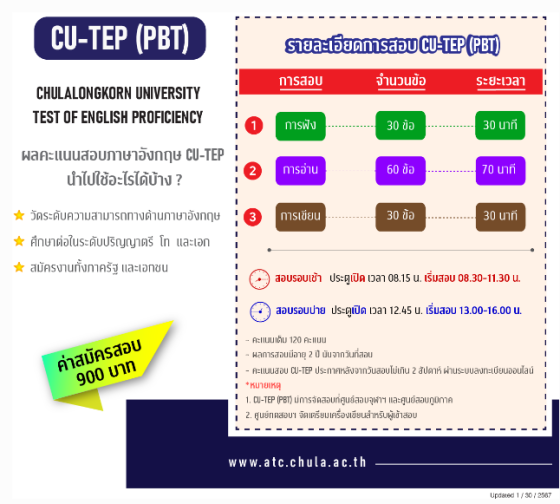 ข้อมูลจาก https://atc.chula.ac.th/Main/tep_th/