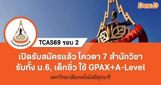 TCAS69 รอบ 2 : Quota ม.เทคโนโลยีสุรนารี 