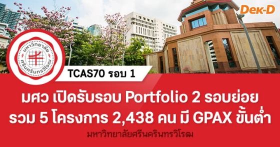 TCAS70 รอบ 1: Portfolio ม.ศรีนครินทรวิโรฒ