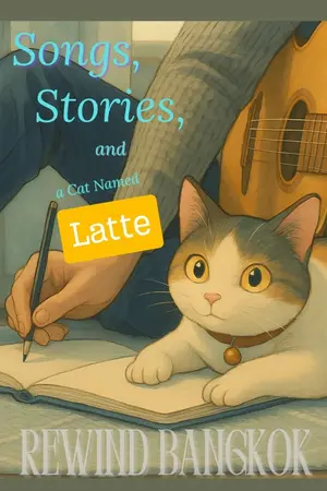 ปกนิยาย Rewind Bangkok: เพลง นิยาย และแมวชื่อลาเต้ (มีอีบุ๊ก)
