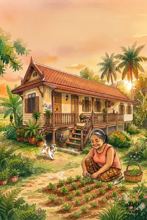 ปกนิยาย ชานเรือนย่าอางค์