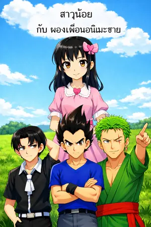 ปกนิยาย สาวน้อยกับผองเพื่อนอนิเมะชาย