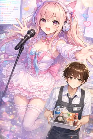 ปกนิยาย ผมเป็นแค่เด็ก ม.ปลายที่ต้องทำงานเลี้ยงครอบครัว แต่เมื่อรายได้ไม่พอ ผมเลยเดบิวต์เป็น Vtuber สาวสุดน่ารัก…โดยที่ไม่มีใครรู้ตัวจริงของผม