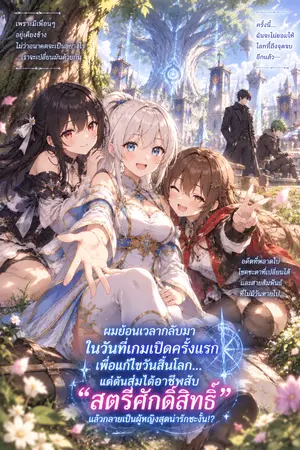 ปกนิยาย ผมย้อนเวลากลับมาในวันที่เกมเปิดครั้งแรก เพื่อแก้ไขวันสิ้นโลก… แต่ดันสุ่มได้อาชีพลับ “สตรีศักดิ์สิทธิ์” แล้วกลายเป็นผู้หญิงสุดน่ารักซะงั้น!?