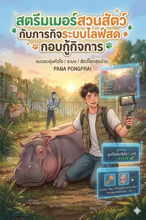 ปกนิยาย สตรีมเมอร์สวนสัตว์กับภารกิจระบบไลฟ์สดกอบกู้กิจการ