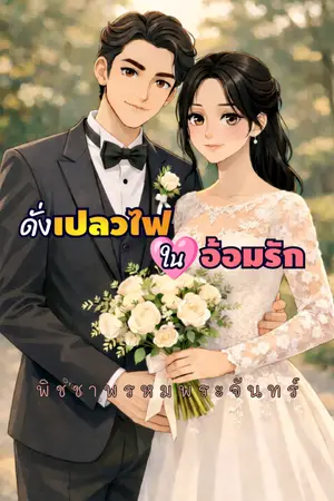 ปกนิยาย ดั่งเปลวไฟในอ้อมรัก