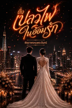 ปกนิยาย ดั่งเปลวไฟในอ้อมรัก