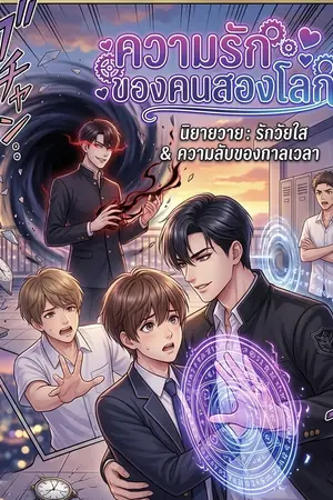 ปกนิยาย ความรักของคนสองโลก