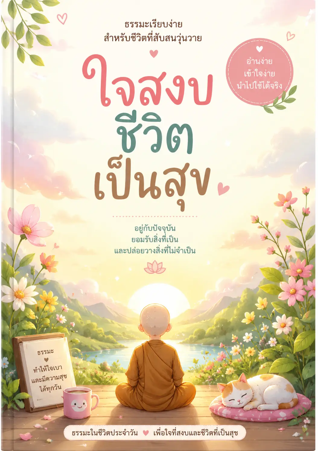 ปกนิยาย ใจสงบ ชีวิตเป็นสุข