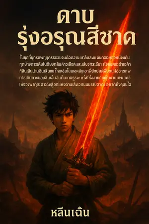 ปกนิยาย ดาบรุ่งอรุณสีชาด