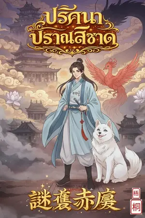 ปกนิยาย ปริศนาปราณสีชาด