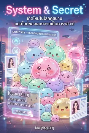 ปกนิยาย Slice of Life & Fantasy: พลังสุ่มกาชาในโลกคู่ขนาน กับสไลม์สารพัดประโยชน์ (ที่ไม่ธรรมดา)