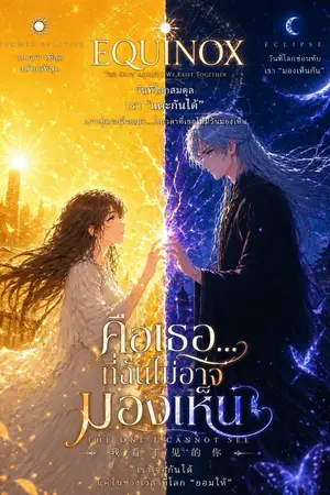 ปกนิยาย รักกันใต้ฟ้า แต่ไม่อาจอยู่ในเวลาเดียวกัน | คือเธอ…ที่ฉันไม่อาจมองเห็น