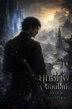 ปกนิยาย ยุทธภพออนไลน์ของชายวัยกลางคน