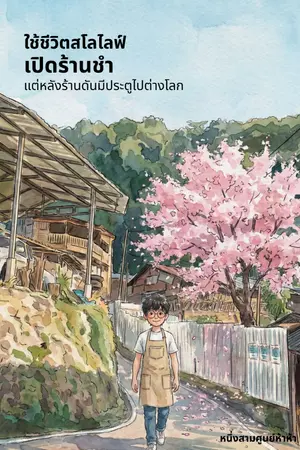 ปกนิยาย ใช้ชีวิตสโลไลฟ์โดยเปิดร้านชำ..แต่หลังร้านดันมีประตูไปต่างโลก