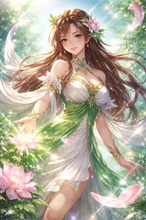 ปกนิยาย ✨ เมื่อฉันกลายเป็นเทพีดอกไม้ในโลกปัจจุบัน หรือ