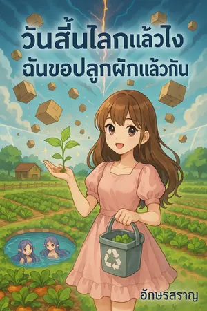 ปกนิยาย วันสิ้นโลกแล้วไง ฉันขอปลูกผักแล้วกัน