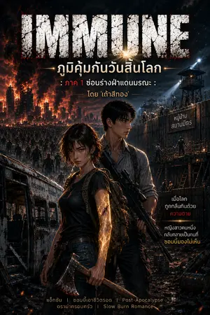 ปกนิยาย IMMUNE ภูมิคุ้มกันวันสิ้นโลก : ภาค 1 ซ่อนร่างฝ่าแดนมรณะ