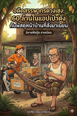 ปกนิยาย อดีตสรรพากรดวงเฮง: 60 ล้านในแอปเป๋าตังกับพัสดุหน้าบ้านที่สั่งมาเนียน