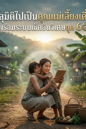 ปกนิยาย ทะลุมิติไปเป็นคุณแม่เลี้ยงเดี่ยว พร้อมระบบเช็คอินวิเศษยุค 60