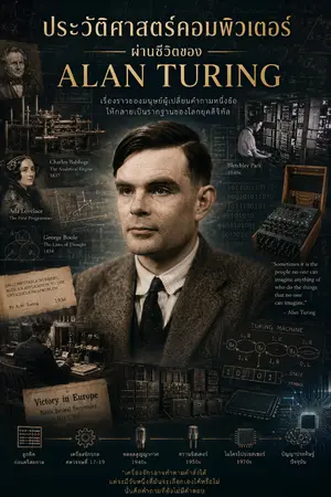 ปกนิยาย ประวัติศาสตร์คอมพิวเตอร์ ผ่านชีวิตของ Alan Turing