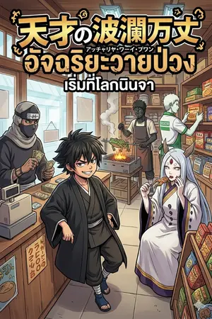 ปกนิยาย อัจฉริยะวายป่วง เริ่มที่โลกนินจา