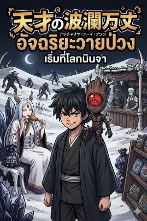 ปกนิยาย อัจฉริยะวายป่วง เริ่มที่โลกนินจา