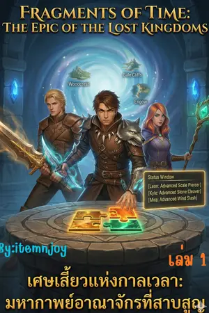 ปกนิยาย ชื่อนิยาย เศษเสี้ยวแห่งกาลเวลา: มหากาพย์อาณาจักรที่สาบสูญ