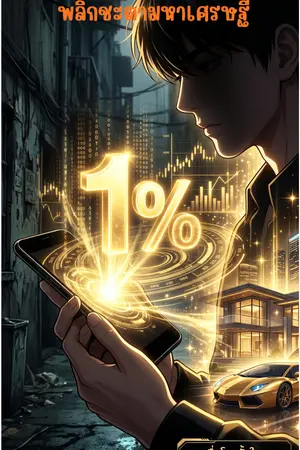 ปกนิยาย แอปพลิเคชัน 1% พลิกชะตามหาเศรษฐี