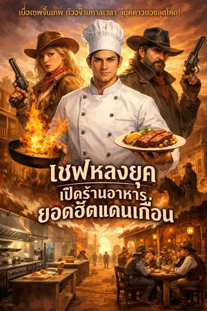 ปกนิยาย เชฟหลงยุด เปิดร้านอาหารยอดฮิตแดนเถื่อน