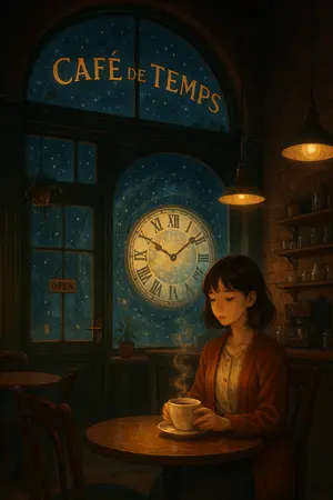 ปกนิยาย Café de Temps  ร้านกาแฟข้างเวลา
