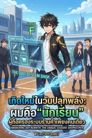 ปกนิยาย เกิดใหม่ในวันปลุกพลัง: ผมคือ 'นักเรียน' ผู้ถือครองระบบร้านค้าเพียงคนเดียว