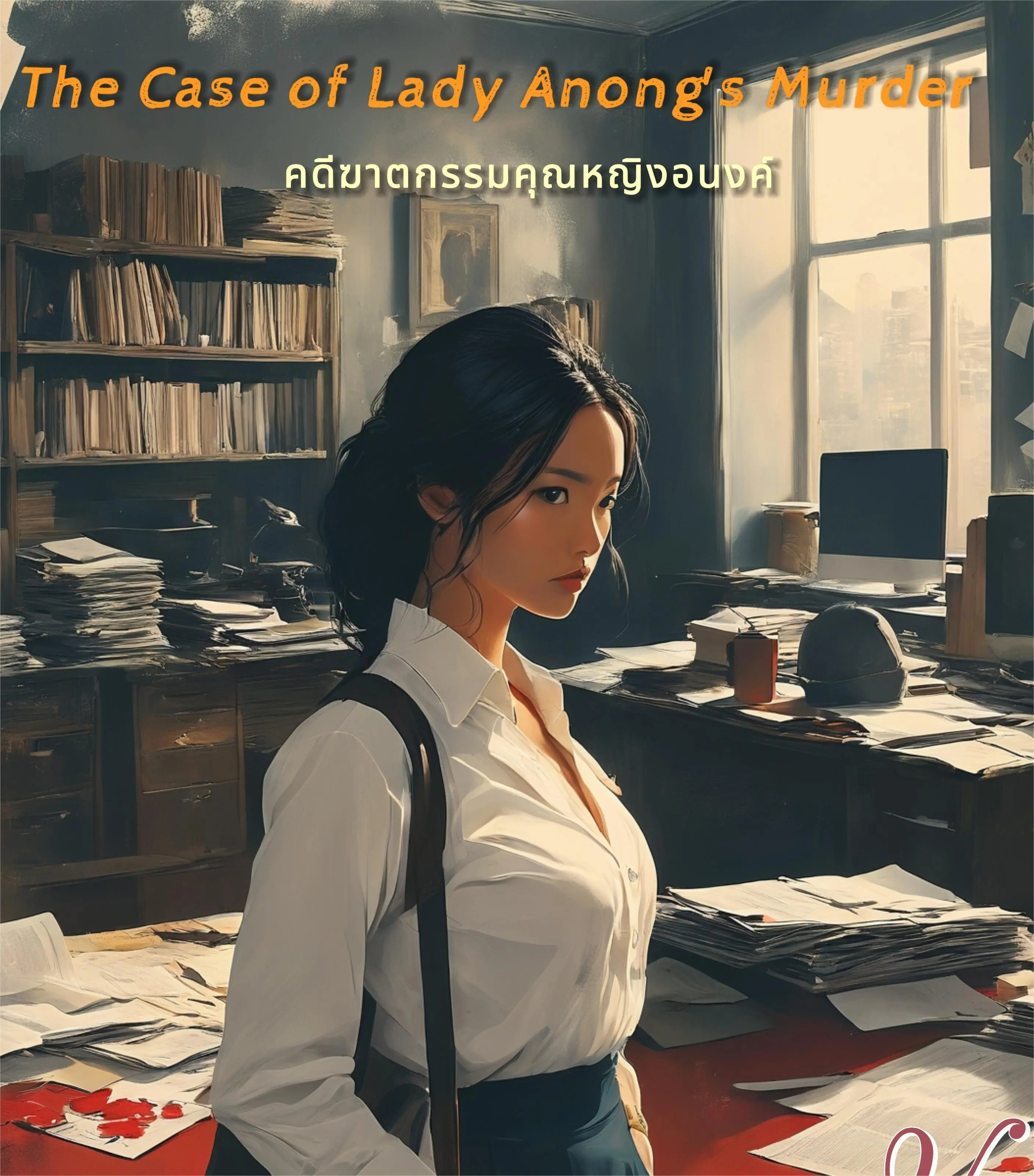 ปกนิยาย คดีฆาตกรรมคุณหญิงอนงค์ The Case of Lady Anong's Murder