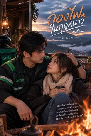 ปกนิยาย กองไฟในฤดูหนาว